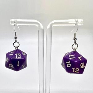 D20 Dice Earrings - 20 Sided Dice - Gamer Earrings - RPG Earrings -D&D Earrings